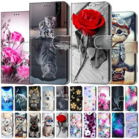 Wallet Book Stand Case For Funda Samsung A15 5G Case on for Coque Samsung Galaxy A15 A05S A05 Animal Painted Leather Phone Cover