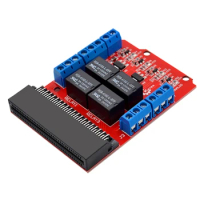 Hot Microbit 4 Channel Relay Module Shield 5V High Trigger Programming Educational Kids Teaching Microbit Expansion Board