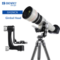 Benro GH2NCN Aluminum Gimbal Head With PL100N QR Plate For Panoramic Telephoto Lens DSLR Camera Tripod Stand Arca Swiss