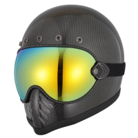 Motorcycle Helmet Shield Visor Lens For Shoei Ex-Zero Helmets Retro Anti-fog Motorbike Goggles for Bell Moto 3 Helmet