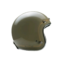 【Chief Helmet】Ticuna 素色金線 荒野綠 3/4罩 安全帽(素色帽 騎士安全帽 銀邊帽 騎士復古帽 銀邊復古帽)