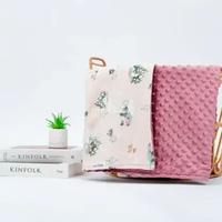Malilkids Selimut Bayi Reversible Fleece Minky Blanket Pink Frozen