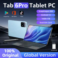 2024 Original Tablet Global Edition Pad 6 Pro Snapdragon 888 Android13 16GB+1024GB 5G 11 inch 10000mAh Dual Card 5G HD 4K Screen
