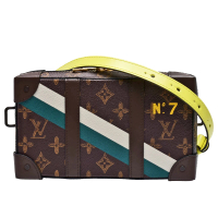 【Louis Vuitton 路易威登】M81246 SOFT TRUNK系列經典Monogram帆布N°7印花硬殼斜背包
