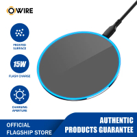 ส่งฟรี OWIRE ที่ชาร์จแบตไร้สาย 15W QI Wireless Charger ที่ชาร์จไร้สาย Fast Charger สำหรับ iP14 13 12