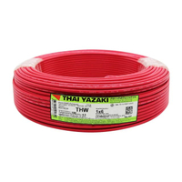 สายไฟ YAZAKI รุ่น 60227 IEC01 THW 1x6 Sq.mm. ขนาด 100 ม. สีแดง