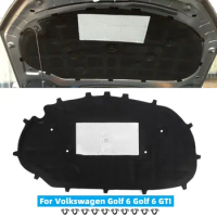 1 Pcs Car Front Hood Sound Insulation Pad Cotton Sound Proofing Heat Insulation Pad Cover for Volkswagen Golf 6 Golf 6 GTI