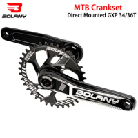 BOLANY MTB Bicycle Crank For GXP 34T/36T Mountain Bike Chainring 170mm Direct Mounted Chainring Aluminum Alloy With Bottom
