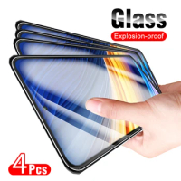 4pcs screen protector For Xiaomi Poco X3 NFC pocophone X3pro Clear protective Glass X 3pro X3nfc Full cover tempered glass
