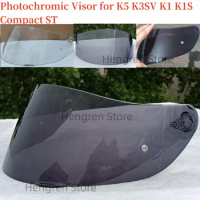 Photochromic Visor for AGV K5 K3SV K3-SV K1 K1S Compact ST Helmet Glasses Shield Windshield Accessories Parts Autochromic