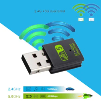 USB WiFi Adapter USB Ethernet WiFi Dongle 600Mbps 5Ghz Lan USB Wi-Fi Adapter PC Antena Wi Fi Receiver AC Wireless Network Card