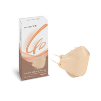 萊潔 4D立體型醫療防護成人口罩(10入)-蜜粉茶(衛生用品，恕不退貨，無法接受者勿下單)