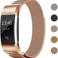 For Fitbit charge2 Band Milan Band fitbit Milanese Wrist Band Magnetic Stainless Steel Band Mesh braided steel band