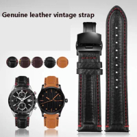 Watch Strap Men's Genuine Leather Retro for Mido Multifort Tag Heuer Citizen Armani Watchband Bracelet 20mm 22mm