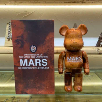 Trendy and Stylish: Bearbrick 400% 28cm - Explore Mars, Moon, and Earth - Unique Living Room Collectible - Perfect Birthday Gift