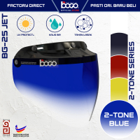 (ORIGINAL) BOGO Visor Helmet BG25 Jet (2-TONE Visor) Tinted 3 Button Full Face Shield Motosikal