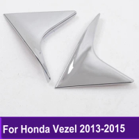 ABS Chrome Rear Window Louvers Spoiler Cover Trim Exterior Accessories For Honda Vezel 2013 2014 2015