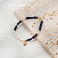 Pearl bracelet - versatile and elegant, blue sandstone color, light luxury, fashionable, niche, simp