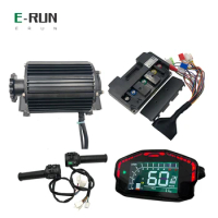 QS90 1000W 72V 55KPH 3500RPM Mid Drive Motor Kits and ND72260 48V-72V 80A 1KW-2KW BLDC with DKD LCD andHall TwistThrottle Set