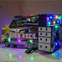 LB - Miniatur truk oleng New sound system bluetooth Brewog full lampu terpal BOOS KECIL KUNING