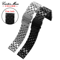 New Stainless steel watchband high quality 20mm 22mm for Samsung classic Gear S2 S3 | Ticwatch smart watch bracelet free tools