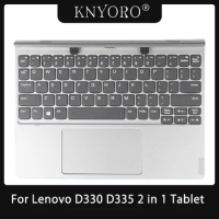 New Original For Lenovo Ideapad D330 D335 2 in 1 Tablet Palmrest US Keyboard Touchpad Silvery Top Case Laptop Accessories