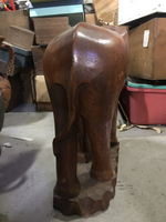 日本回流純手工木制大象擺飾一個，木制好，工藝好。有點木結不是