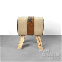 LOFT 工業風 皮革小沙發 馬鞍椅凳 矮凳 ST063