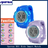 Spovan New Kids Digital Watches Adjustable Silicone Strap Waterproof Children's Watch NFC Sports Wrist Electronic Smart Watch