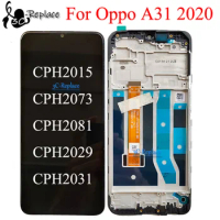 Black 6.5 inch For Oppo A31 2020 CPH2015 CPH2073 CPH2081 CPH2031 LCD Display Touch Screen Digitizer Assembly / With Frame