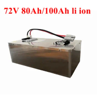 Lithium battery 72v 80Ah li ion 72v 100ah lithium ion for 7000w golf club bicycle bike tricycle motorhome +10A charger