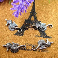 20pcs--sea horse charms,Antique silver sea horse charms/pendants,Hippocampus pendant 29x12mm