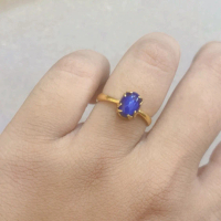 Cincin mata batu ungu 2 gram emas muda dewasa
