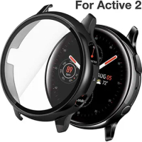 Screen Protector For Samsung Galaxy Watch Active 2 40mm 44mm Tempered Glass Case For Galaxy Watch Active 2 Hard PC Protector