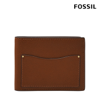 FOSSIL Anderson 真皮短夾-咖啡色 ML4577210  (禮盒組附鐵盒)