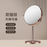 歐式升降可調節高低高清臺式化妝鏡雙面鏡放大鏡子伸縮鏡美容鏡