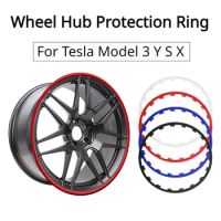 Wheel Hub Protection Ring for Tesla Model 3 Y S X Car Rims Ring Protectors Vehicle Wheel Rims Guard Strips 16/17/18/19/20/21inch