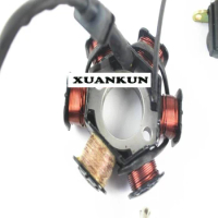 XUANKUN Motorcycle Bent Beam Car DY100 C100-6 110 Type Full Wave Magneto Coil Fittings