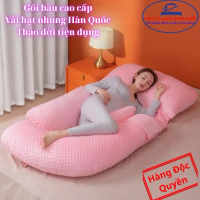 Gối bầu chữ G cao cấp vải hạt nhung 3D tháo dời tiện dụng điều chỉnh kích thước theo thai kì