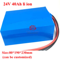 Lithium battery 24V 40Ah li ion rechargeable with BMS for 1000W 400W scooter electric bike +5A charger