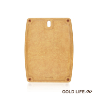 《GOLD LIFE》高密度不吸水木纖維砧板橢圓孔-L