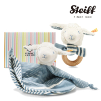 【STEIFF】Leno Lamb 小羊寶寶 安撫巾&amp;手搖鈴(安撫彌月禮盒)