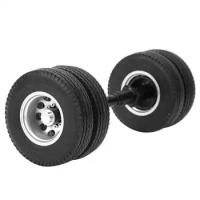 Non-Powered Rear Axle Tire 10 Hole Wheel Hub Fit for Tamiya 1/14 Tractor Trailer Rear Trailer Modification DIY Spare Parts