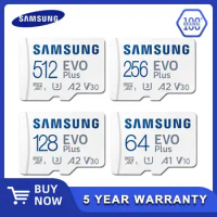 SAMSUNG EVO Plus Micro SD Card 64GB 128GB With Adapter 256GB TF Card A2 U3 V30 Memory Card 64GB A1 U1 V10 Flash Card for Phone