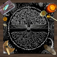 Tree of Life sun moon Tarot Card Tablecloth Divination Altar Board Game Fortune Astrology Oracle Cards Cloth Home Decor gift