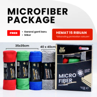 Microfiber Package | Kilap Premium - Paket Lap Microfiber, Microfiber Pengering, Microfiber Poles, K