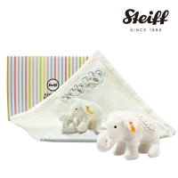 【STEIFF】elephant 大象寶寶 安撫巾&amp;玩偶(安撫彌月禮盒)