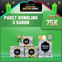 Mabello Bundling 3 Sabun Beras Hitam Free Masker/ meluruhkan sel kulit mati/ Bekas Luka / streetcmar