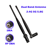 AP Antenna 2.4GHz 5GHz Dual Band RPSMA Omni for Mini PCI Card FPVUAV Drone Modem Booster Repeater Router Wifi Extender IP Camera
