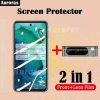 Auroras 2-in-1 For Google Pixel 8 Pro Screen Tempered HD Glass Film Lens Protector Film For Google Pixel 8 Screen Protect